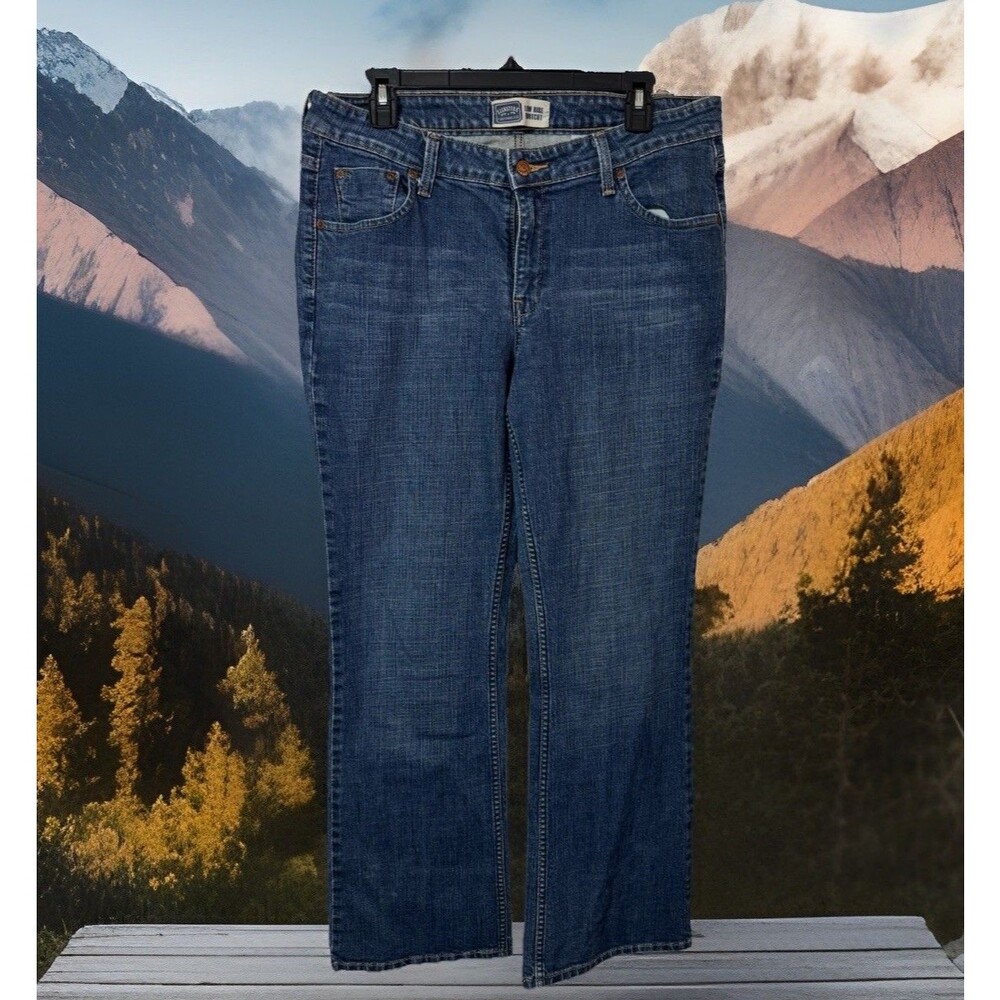 Retro Signature Levi Strauss Women‎ Sz 14 Low Rise Boot Cut Jean Western Cowboy